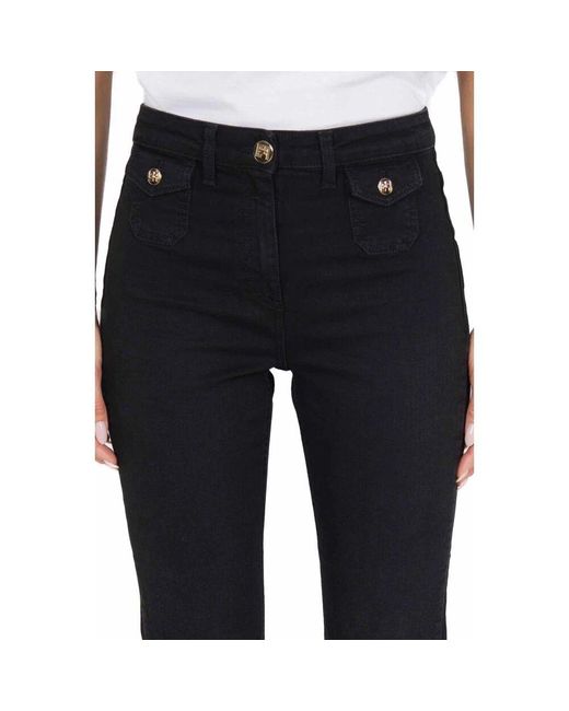 Cropped Jeans Elisabetta Franchi de color Blue