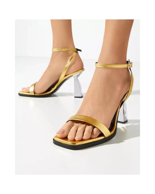 NODALETO Metallic High Heel Sandals
