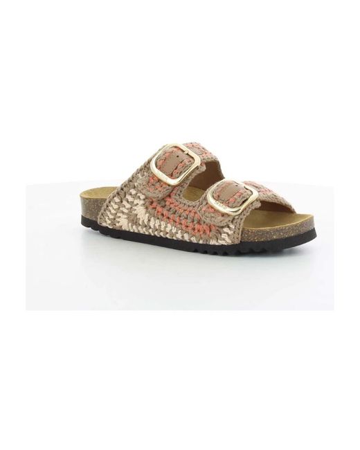 Scholl Schoenen ,Roze ,Noelle Z25 Slippers in het Brown