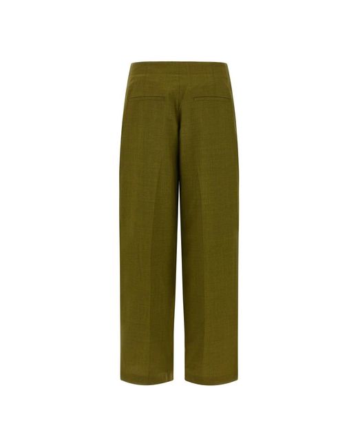 Theory Green Wide Trousers