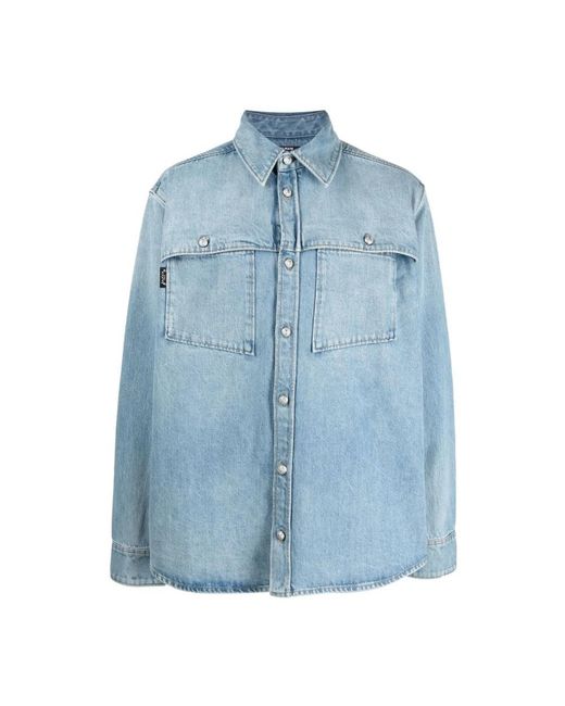 Balmain Blue Denim Shirts for men