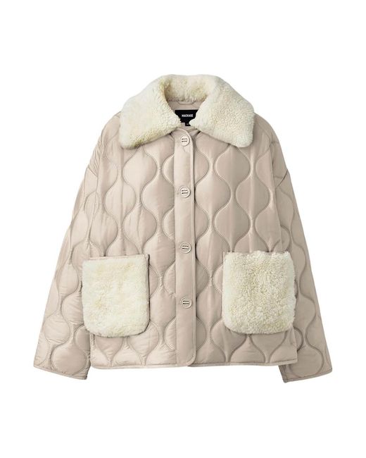 Giacca con collo in montone sintetico di Mackage in Natural