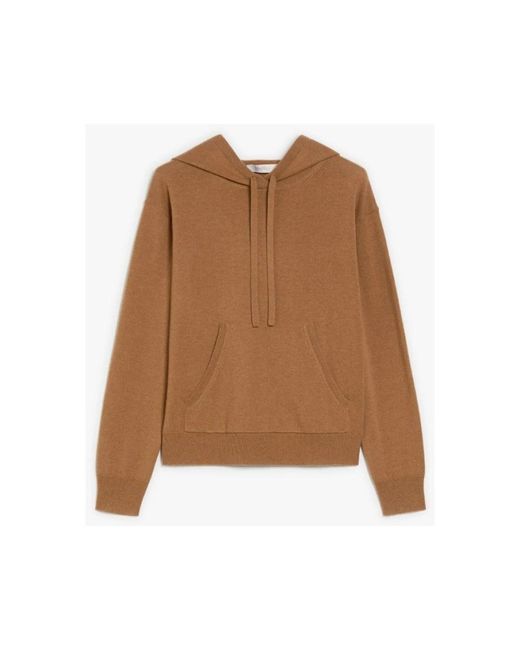 Max Mara Brown Elegante kapuzenkleidbluse