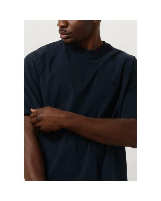Woodbird Tops ,Blauw ,Katoen Polo & T-Shirts Base Tee in het Black voor heren