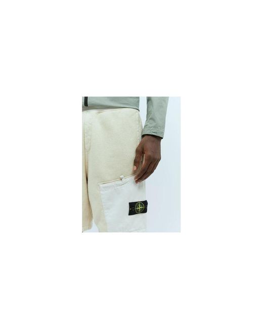 Stone Island Natural Casual Shorts for men