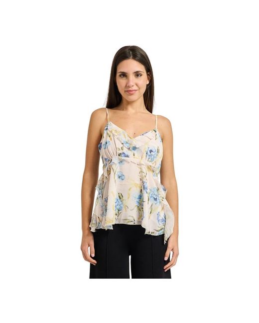 Guess White Sleeveless Tops