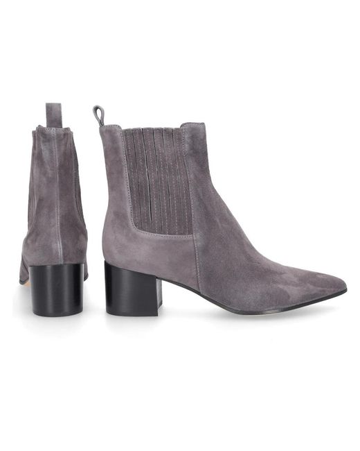 Pomme D'or Gray Heeled Boots