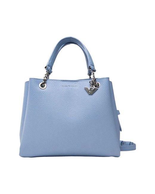 Emporio Armani Blue Stilvolle leder geldbörse
