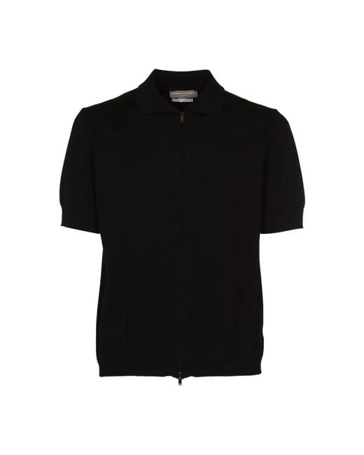 Daniele Fiesoli Black Polo Shirts for men