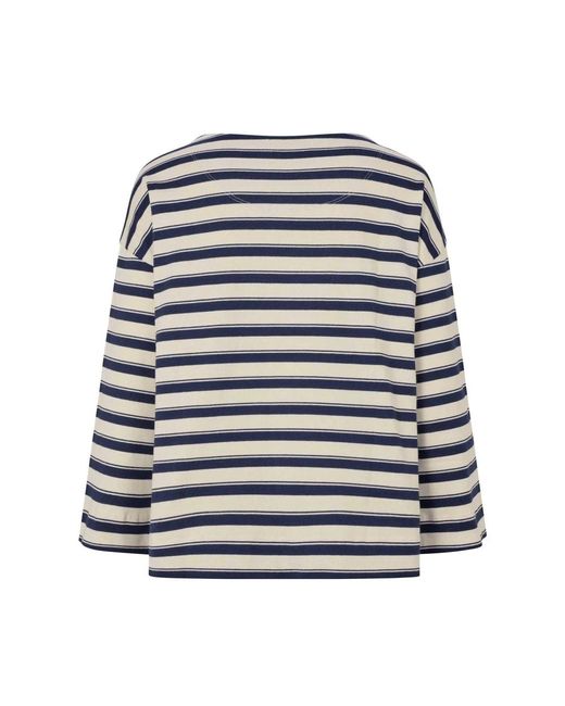 Masai Overhemden ,Katoen Gestreepte Blazer Top in het Black