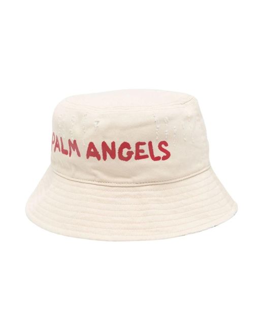 Palm Angels Pink Hüte mit ripped details
