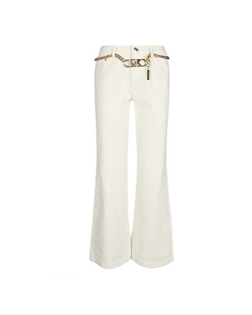 Michael Kors White Flared Jeans