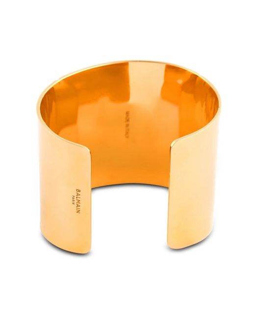 Balmain Accessoires ,Geel ,Tubulaire Pb Armband in het Metallic