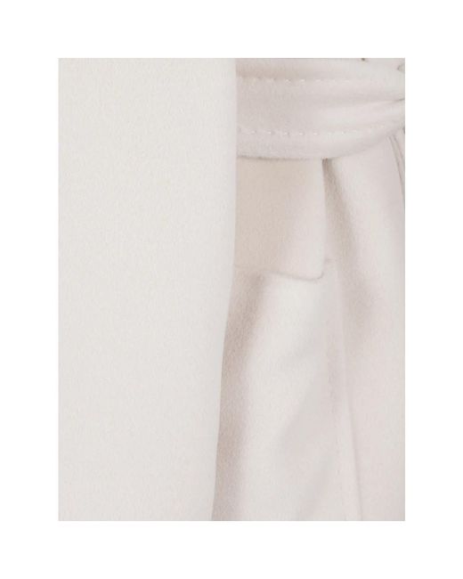 Max Mara White Belted Coats