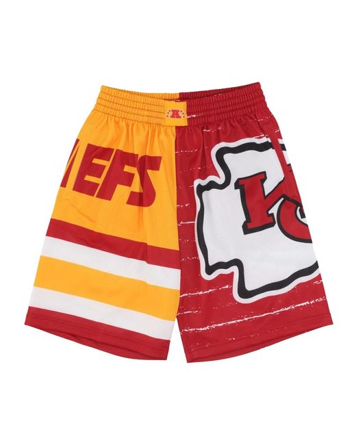 Mitchell & Ness Korte Broeken ,Veelkleurig ,Casual Shorts in het Red voor heren