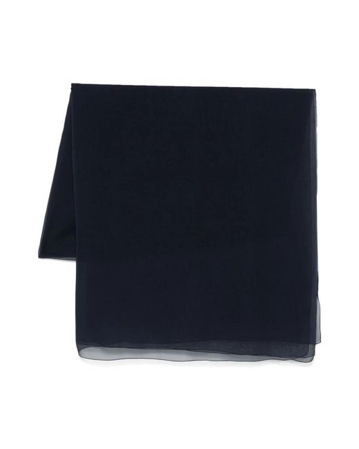 Alberta Ferretti Blue Blauer seidenschal accessoires,blauer schal mit internem logo-patch
