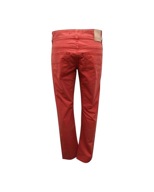 Siviglia Broeken ,Rood ,Vintage Effect Broek in het Red voor heren