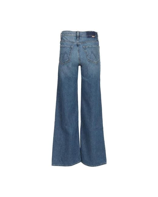 Mother Blue Wide Jeans