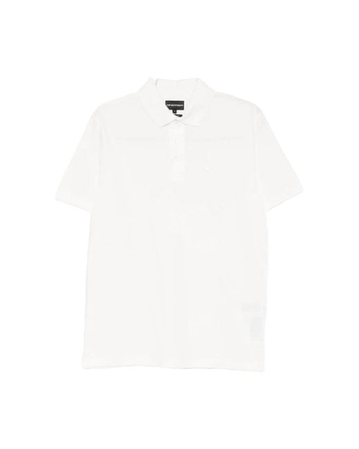 Emporio Armani White Polo Shirts for men