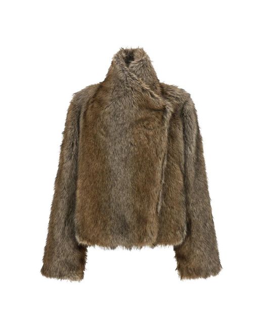 BB COUTURE Green Faux Fur & Shearling Jackets