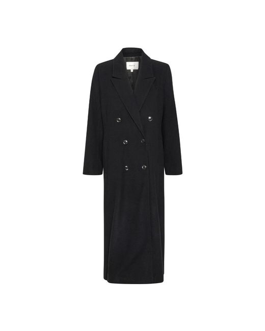Gestuz Black Double-Breasted Coats