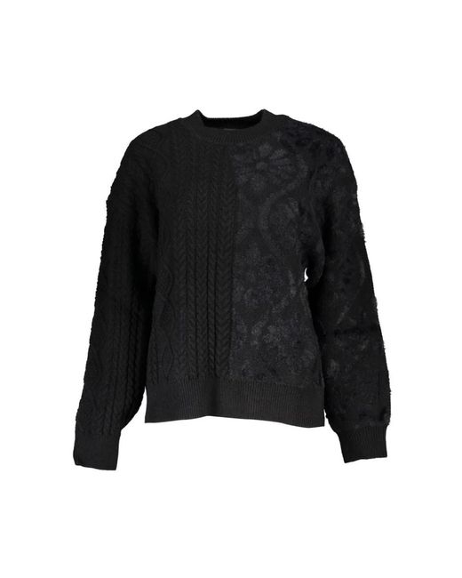 Desigual Black Round-Neck Knitwear