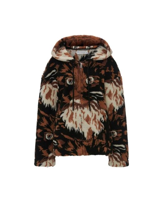 J.W. Anderson Brown Faux Fur & Shearling Jackets