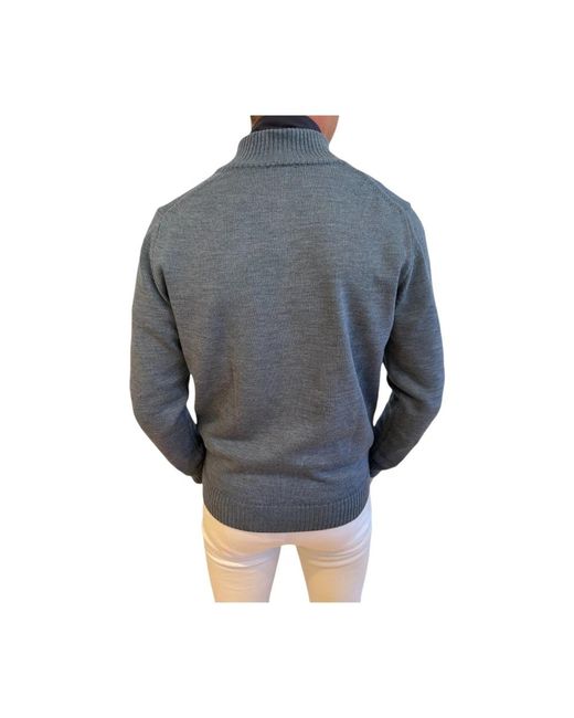 Stenstroms Truien & Vesten ,Blauw ,Wol Blauw Merino Zip Vest in het Gray voor heren