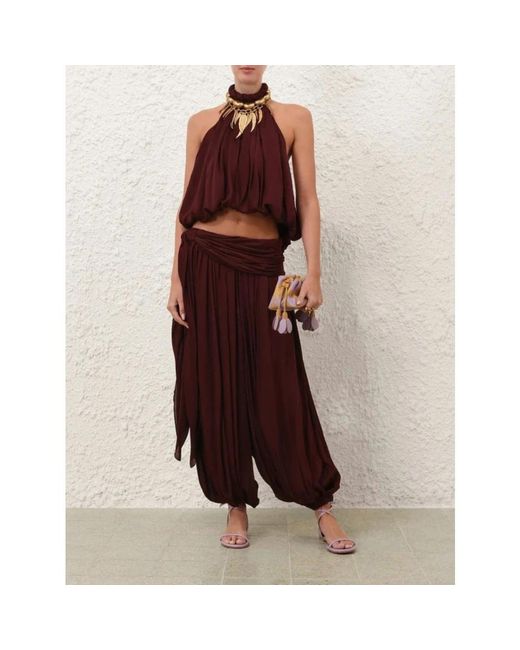 Zimmermann Purple Wide Trousers
