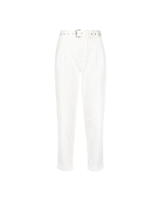 Slim-Fit Trousers di Michael Kors in White
