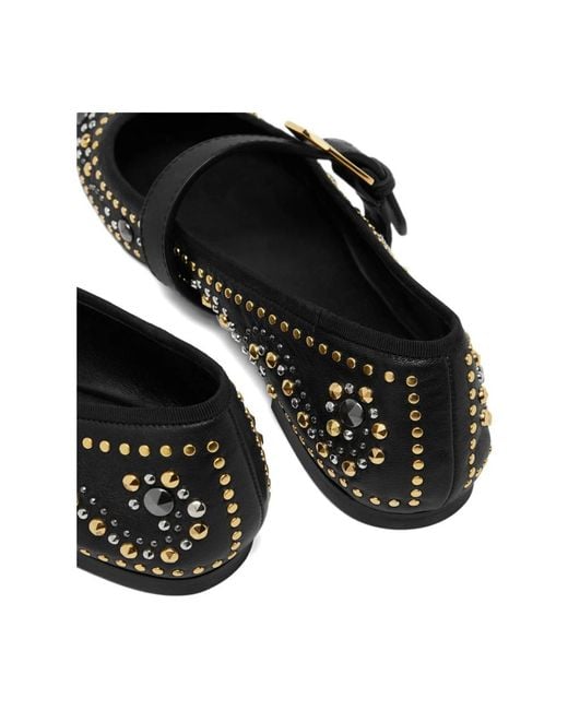 Versace Black Ballerinas