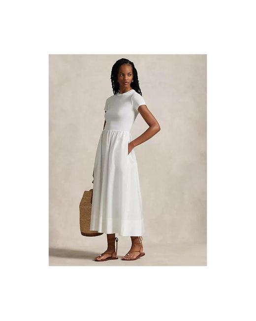 Midi Dresses di Polo Ralph Lauren in White
