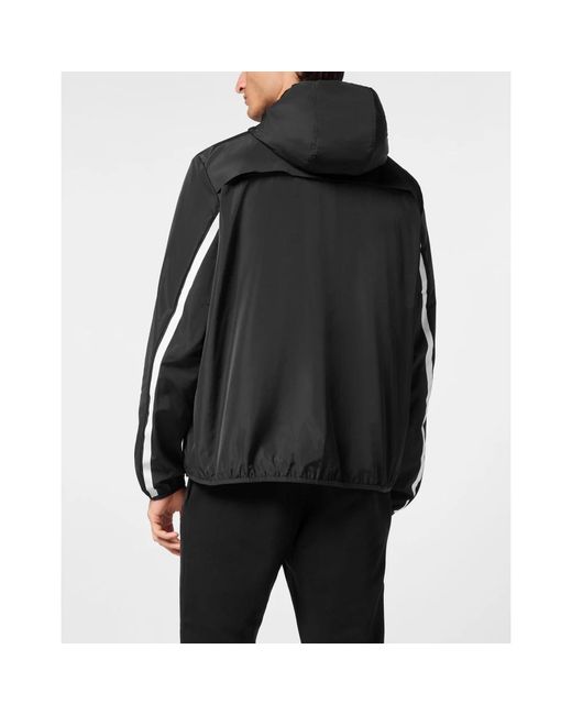 Philipp Plein Reflex Nylon Windbreaker in het Black voor heren