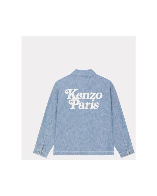Kimono giacca denim giapponese di KENZO in Blue da Uomo