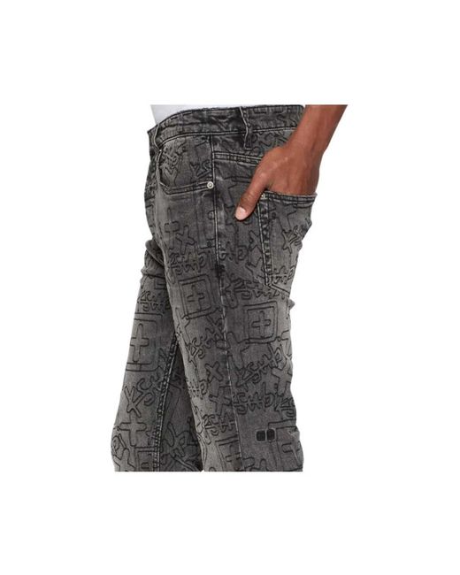 Ksubi Gray Slim-Fit Jeans for men