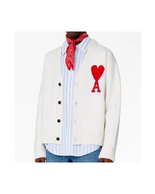 AMI White Cardigans for men