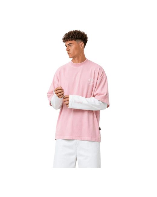 Long Sleeve Tops Equalite de hombre de color Pink