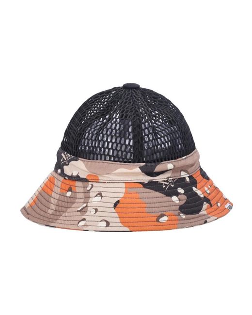 Huf Accessoires ,Veelkleurig ,Katoen Mesh Fisherman Bucket Hat Samenwerking X-Girl in het Blue voor heren