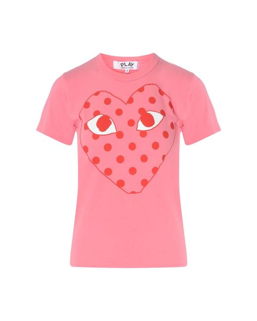 Tops > t-shirts COMME DES GARÇONS PLAY en coloris Pink