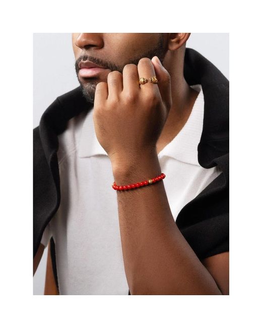 Bracelets di Nialaya in Red da Uomo
