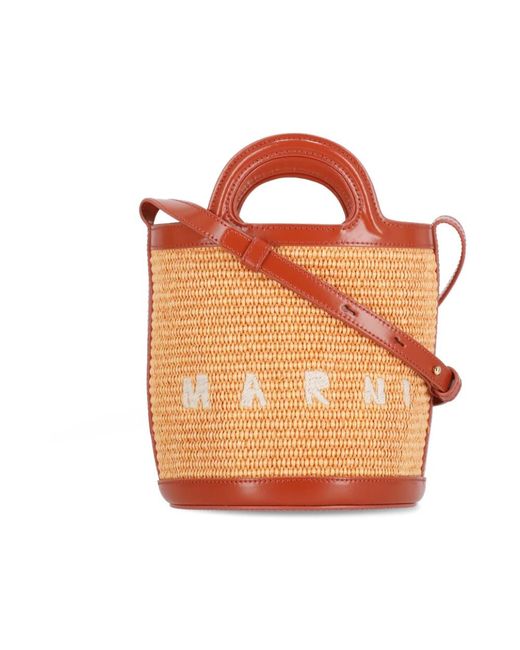 Marni Orange Bucket Bags