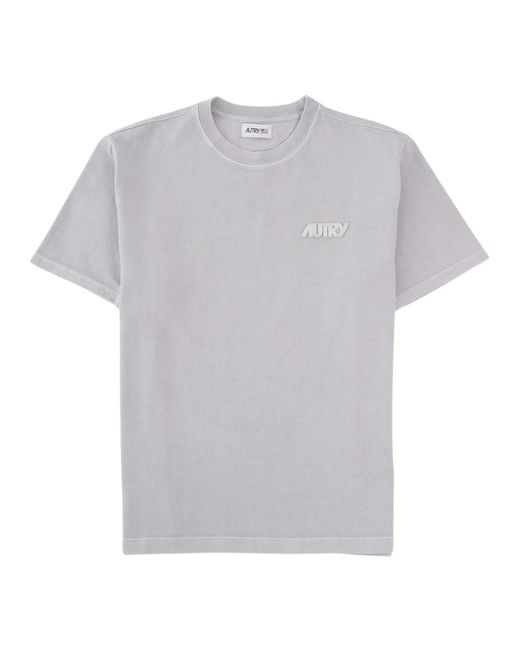 Autry Geripptes hals-t-shirt in Gray für Herren