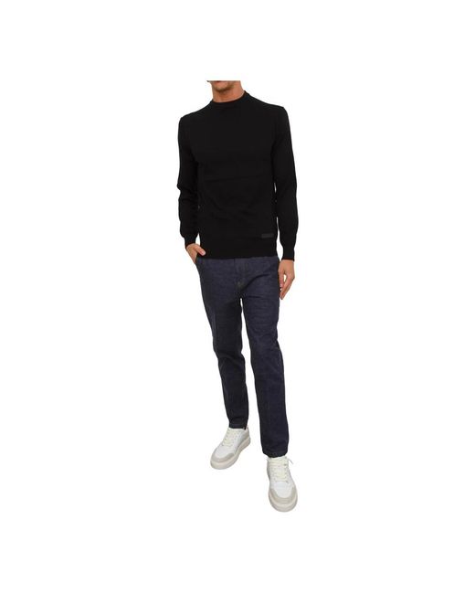 RICHMOND Black Round-Neck Knitwear for men