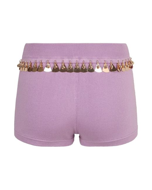 Rabanne Purple Short Shorts