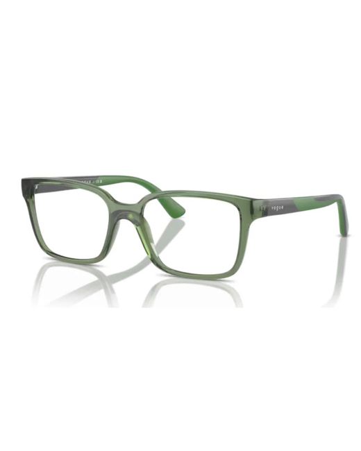 Montature occhiali eleganti in verde scuro trasparente di Vogue in Green