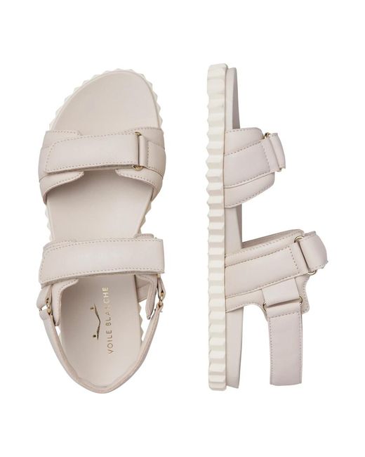 Voile Blanche Metallic Flat Sandals