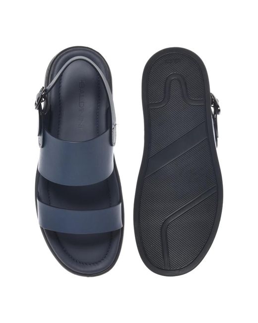 Baldinini Blue Flat Sandals for men