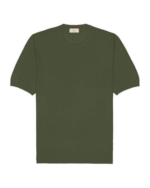 Lino cotone verde t-shirt di Altea in Green da Uomo
