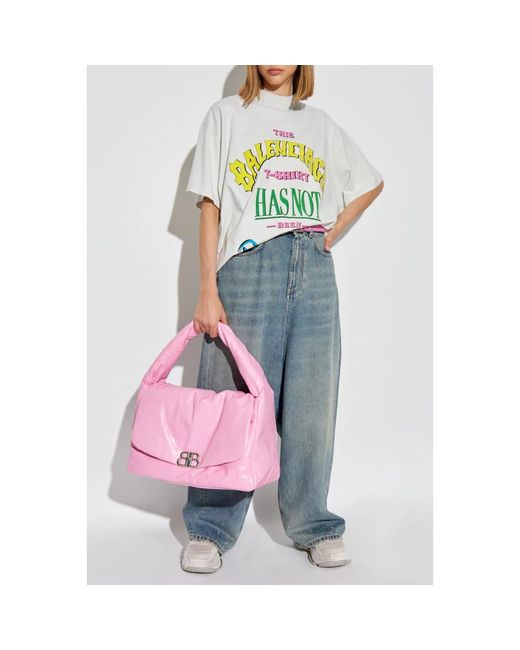 Balenciaga Wide Jeans in het Blue