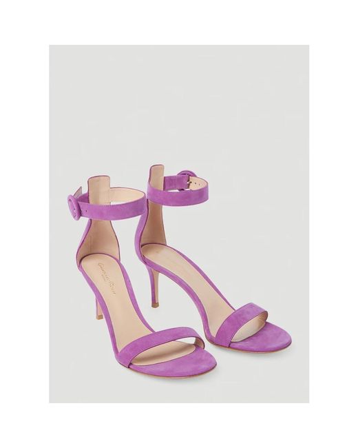 Gianvito Rossi Purple High Heel Sandals